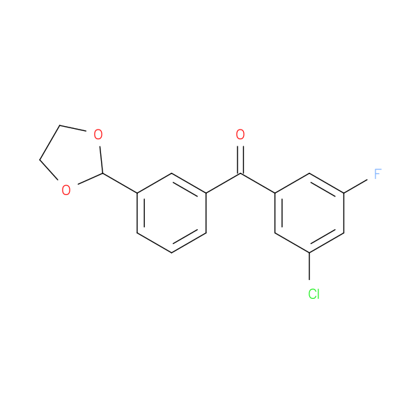 3-Chloro-3'-(1,3-dioxolan-2-yl)-5-fluorobenzophenone