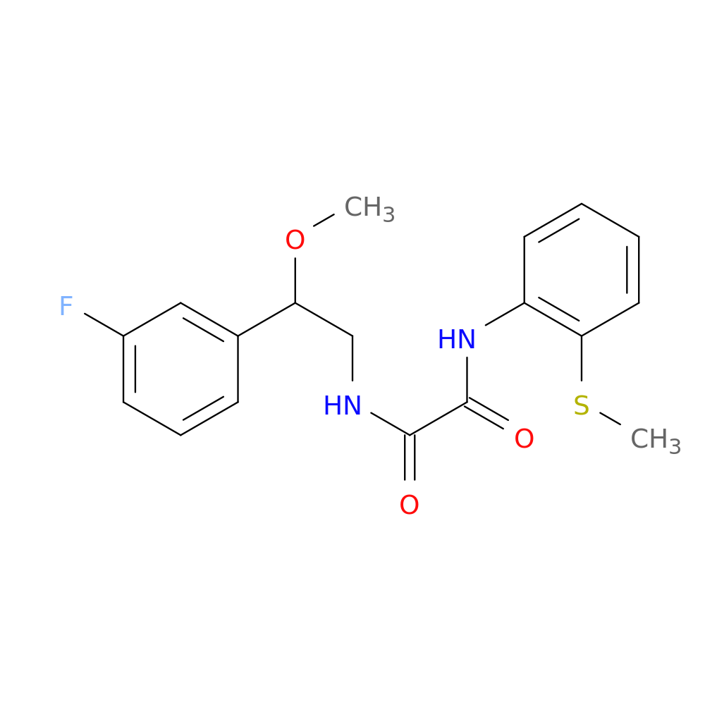 N'-[2-(3-fluorophenyl)-2-methoxyethyl]-N-[2-(methylsulfanyl)phenyl]ethanediamide