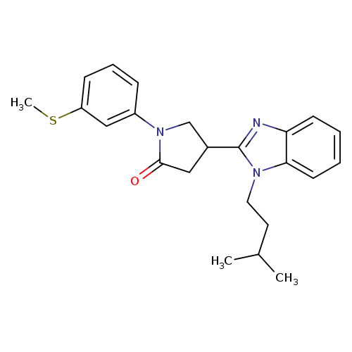 4-[1-(3-methylbutyl)-1H-1,3-benzodiazol-2-yl]-1-[3-(methylsulfanyl)phenyl]pyrrolidin-2-one