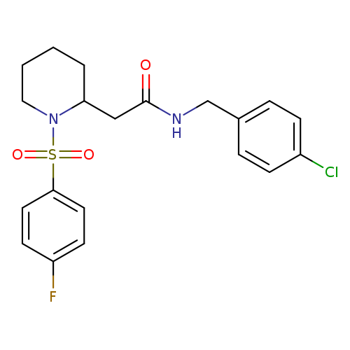 N-[(4-chlorophenyl)methyl]-2-[1-(4-fluorobenzenesulfonyl)piperidin-2-yl]acetamide