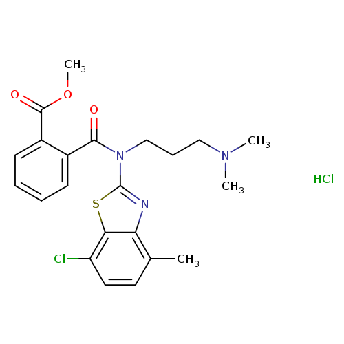 methyl 2-[(7-chloro-4-methyl-1,3-benzothiazol-2-yl)[3-(dimethylamino)propyl]carbamoyl]benzoate hydrochloride