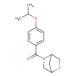 5-[4-(propan-2-yloxy)benzoyl]-2-thia-5-azabicyclo[2.2.1]heptane