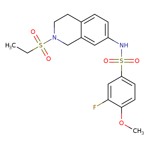 N-[2-(ethanesulfonyl)-1,2,3,4-tetrahydroisoquinolin-7-yl]-3-fluoro-4-methoxybenzene-1-sulfonamide