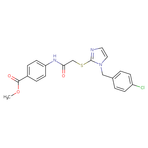 methyl 4-[2-({1-[(4-chlorophenyl)methyl]-1H-imidazol-2-yl}sulfanyl)acetamido]benzoate