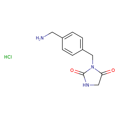 3-{[4-(aminomethyl)phenyl]methyl}imidazolidine-2,4-dione hydrochloride