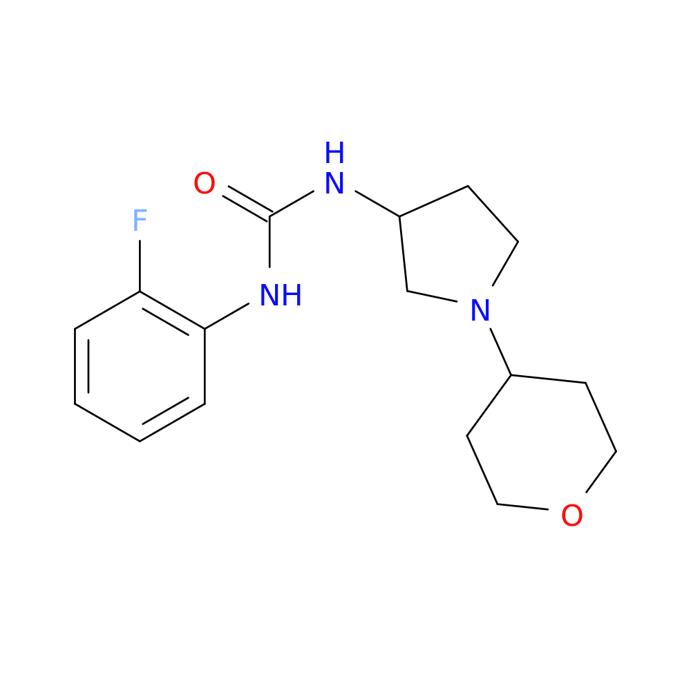 1-(2-fluorophenyl)-3-[1-(oxan-4-yl)pyrrolidin-3-yl]urea