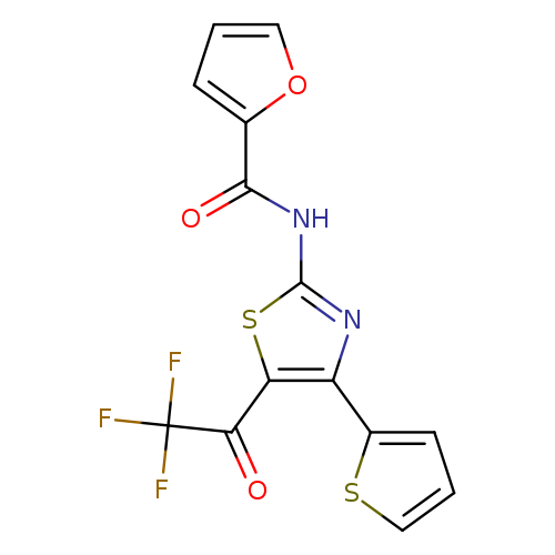 N-[4-(thiophen-2-yl)-5-(2,2,2-trifluoroacetyl)-1,3-thiazol-2-yl]furan-2-carboxamide