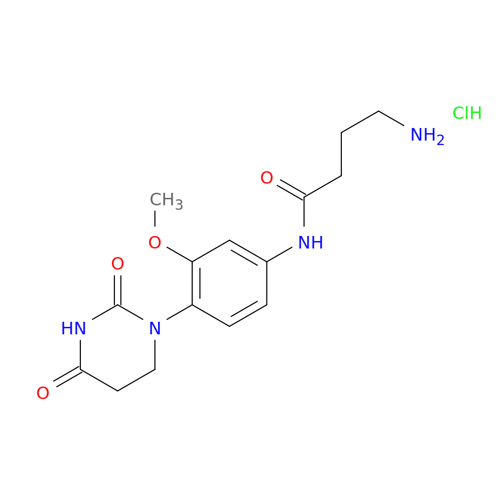 4-amino-N-[4-(2,4-dioxo-1,3-diazinan-1-yl)-3-methoxyphenyl]butanamide hydrochloride