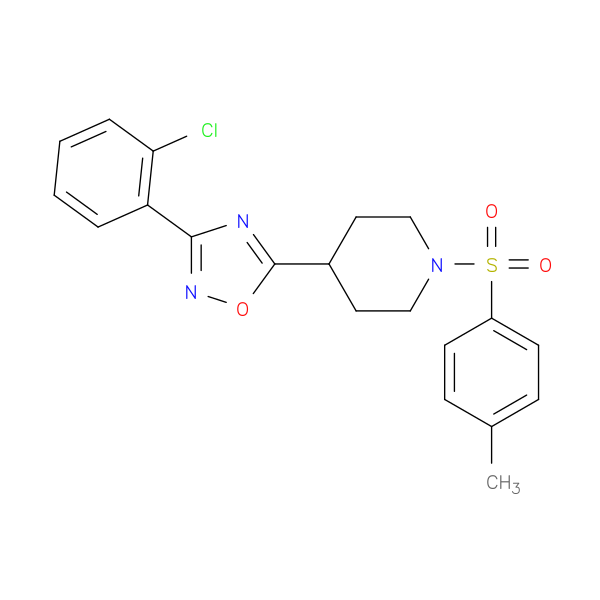 4-[3-(2-chlorophenyl)-1,2,4-oxadiazol-5-yl]-1-(4-methylbenzenesulfonyl)piperidine
