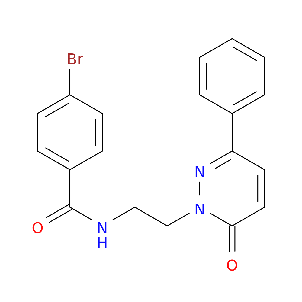 4-bromo-N-[2-(6-oxo-3-phenyl-1,6-dihydropyridazin-1-yl)ethyl]benzamide