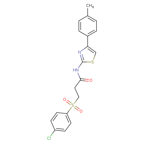 3-(4-chlorobenzenesulfonyl)-N-[4-(4-methylphenyl)-1,3-thiazol-2-yl]propanamide