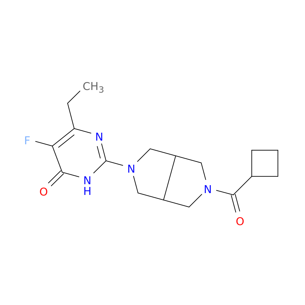 2-{5-cyclobutanecarbonyl-octahydropyrrolo[3,4-c]pyrrol-2-yl}-6-ethyl-5-fluoro-3,4-dihydropyrimidin-4-one