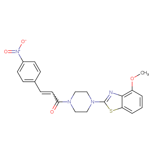 (2Z)-1-[4-(4-methoxy-1,3-benzothiazol-2-yl)piperazin-1-yl]-3-(4-nitrophenyl)prop-2-en-1-one
