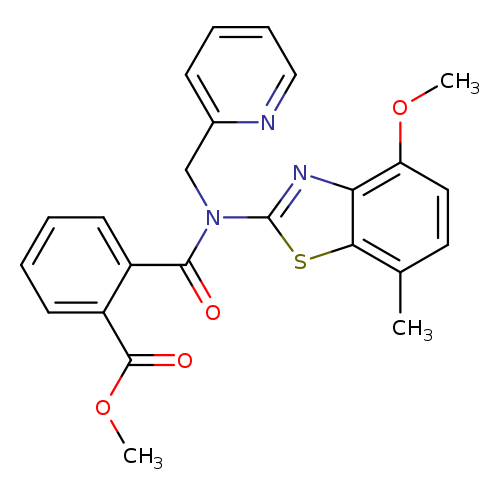 methyl 2-[(4-methoxy-7-methyl-1,3-benzothiazol-2-yl)[(pyridin-2-yl)methyl]carbamoyl]benzoate