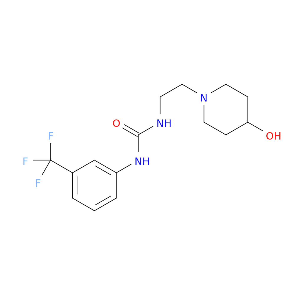1-[2-(4-hydroxypiperidin-1-yl)ethyl]-3-[3-(trifluoromethyl)phenyl]urea