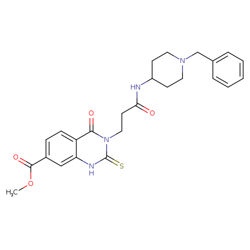 methyl 3-{2-[(1-benzylpiperidin-4-yl)carbamoyl]ethyl}-4-oxo-2-sulfanylidene-1,2,3,4-tetrahydroquinazoline-7-carboxylate