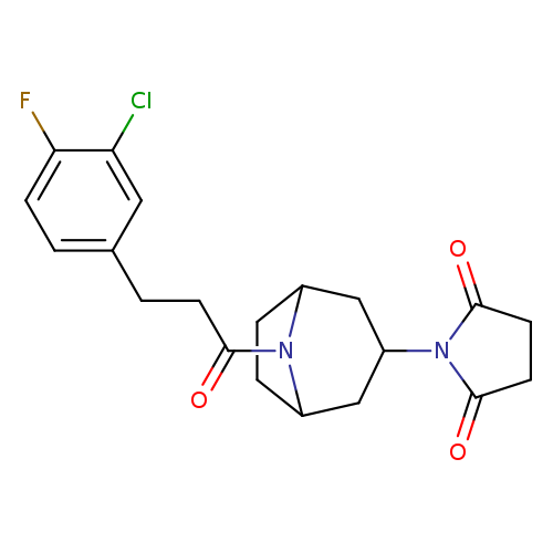 1-{8-[3-(3-chloro-4-fluorophenyl)propanoyl]-8-azabicyclo[3.2.1]octan-3-yl}pyrrolidine-2,5-dione