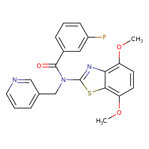 N-(4,7-dimethoxy-1,3-benzothiazol-2-yl)-3-fluoro-N-[(pyridin-3-yl)methyl]benzamide