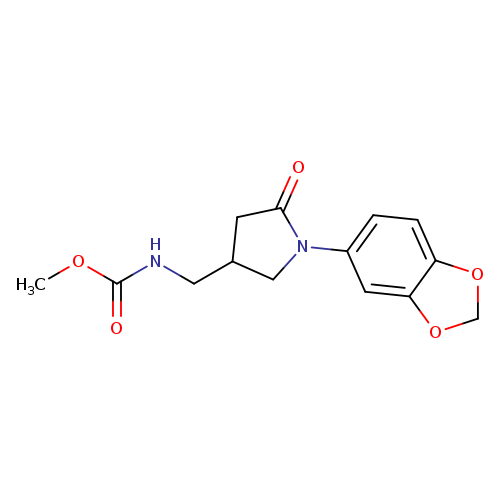 methyl N-{[1-(2H-1,3-benzodioxol-5-yl)-5-oxopyrrolidin-3-yl]methyl}carbamate