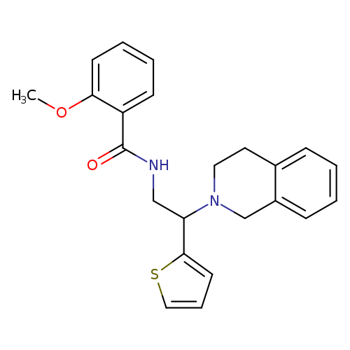 2-methoxy-N-[2-(1,2,3,4-tetrahydroisoquinolin-2-yl)-2-(thiophen-2-yl)ethyl]benzamide