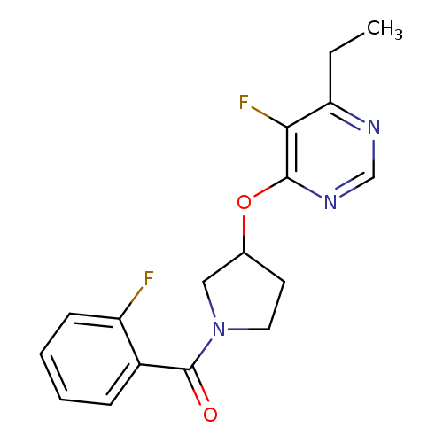 4-ethyl-5-fluoro-6-{[1-(2-fluorobenzoyl)pyrrolidin-3-yl]oxy}pyrimidine
