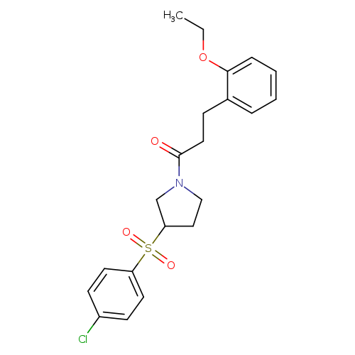 1-[3-(4-chlorobenzenesulfonyl)pyrrolidin-1-yl]-3-(2-ethoxyphenyl)propan-1-one