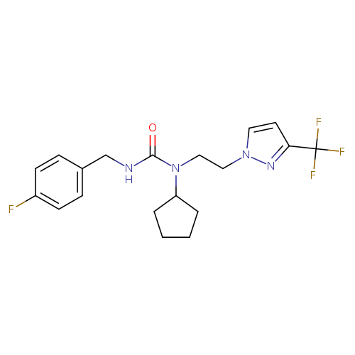 3-cyclopentyl-1-[(4-fluorophenyl)methyl]-3-{2-[3-(trifluoromethyl)-1H-pyrazol-1-yl]ethyl}urea