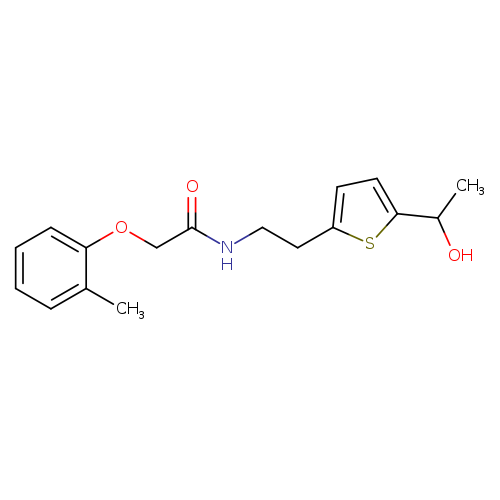 N-{2-[5-(1-hydroxyethyl)thiophen-2-yl]ethyl}-2-(2-methylphenoxy)acetamide