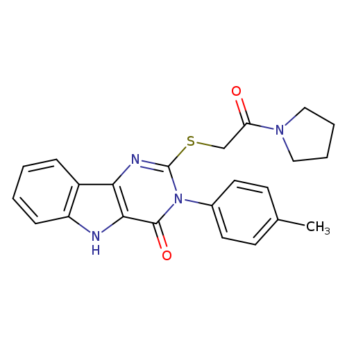 3-(4-methylphenyl)-2-{[2-oxo-2-(pyrrolidin-1-yl)ethyl]sulfanyl}-3H,4H,5H-pyrimido[5,4-b]indol-4-one