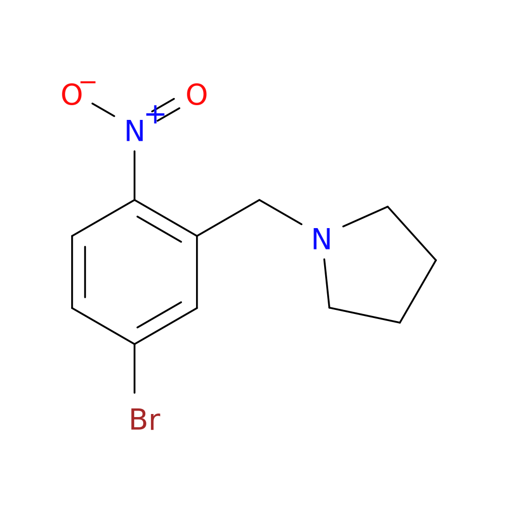 1-(5-Bromo-2-nitro-benzyl)-pyrrolidine