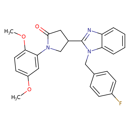 1-(2,5-dimethoxyphenyl)-4-{1-[(4-fluorophenyl)methyl]-1H-1,3-benzodiazol-2-yl}pyrrolidin-2-one