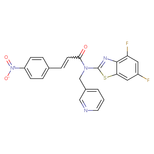 (2Z)-N-(4,6-difluoro-1,3-benzothiazol-2-yl)-3-(4-nitrophenyl)-N-[(pyridin-3-yl)methyl]prop-2-enamide
