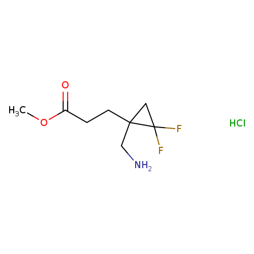 methyl3-[1-(aminomethyl)-2,2-difluorocyclopropyl]propanoatehydrochloride