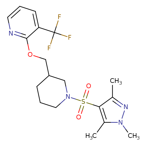 3-(trifluoromethyl)-2-({1-[(1,3,5-trimethyl-1H-pyrazol-4-yl)sulfonyl]piperidin-3-yl}methoxy)pyridine