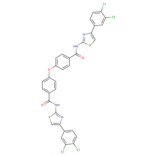 N-[4-(3,4-dichlorophenyl)-1,3-thiazol-2-yl]-4-(4-{[4-(3,4-dichlorophenyl)-1,3-thiazol-2-yl]carbamoyl}phenoxy)benzamide