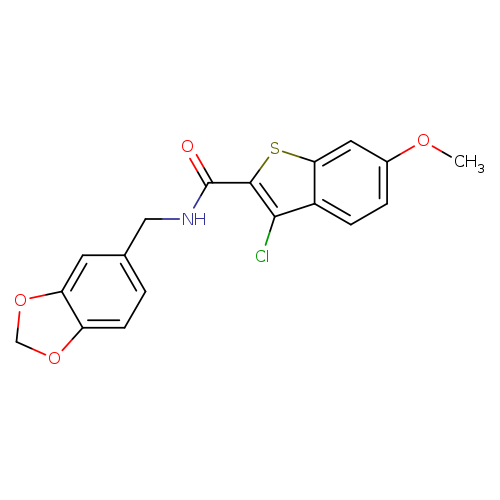 N-[(2H-1,3-benzodioxol-5-yl)methyl]-3-chloro-6-methoxy-1-benzothiophene-2-carboxamide