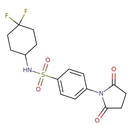 N-(4,4-difluorocyclohexyl)-4-(2,5-dioxopyrrolidin-1-yl)benzene-1-sulfonamide