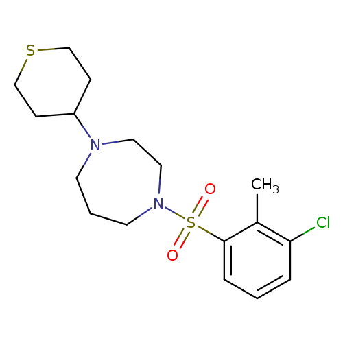 1-(3-chloro-2-methylbenzenesulfonyl)-4-(thian-4-yl)-1,4-diazepane