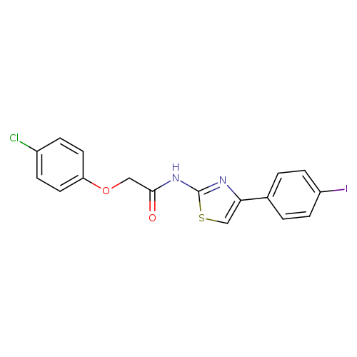 2-(4-chlorophenoxy)-N-[4-(4-iodophenyl)-1,3-thiazol-2-yl]acetamide