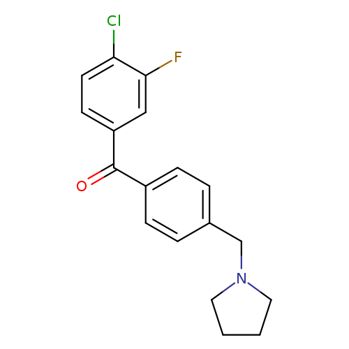4-Chloro-3-fluoro-4'-pyrrolidinomethyl benzophenone