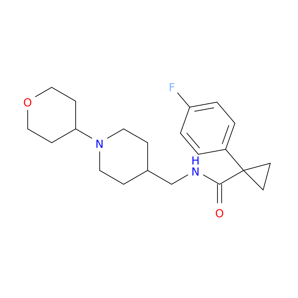 1-(4-fluorophenyl)-N-{[1-(oxan-4-yl)piperidin-4-yl]methyl}cyclopropane-1-carboxamide