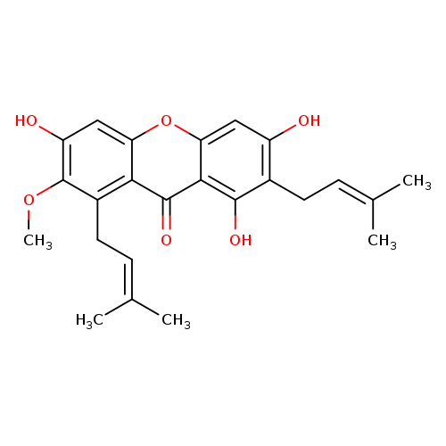 9H-Xanthen-9-one,1,3,6-trihydroxy-7-methoxy-2,8-bis(3-methyl-2-butenyl)-