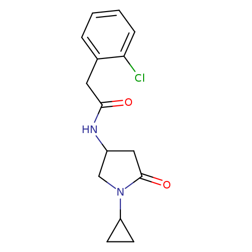 2-(2-chlorophenyl)-N-(1-cyclopropyl-5-oxopyrrolidin-3-yl)acetamide