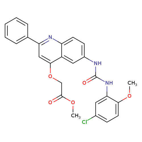 methyl 2-[(6-{[(5-chloro-2-methoxyphenyl)carbamoyl]amino}-2-phenylquinolin-4-yl)oxy]acetate