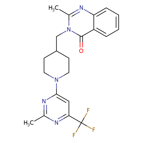 2-methyl-3-({1-[2-methyl-6-(trifluoromethyl)pyrimidin-4-yl]piperidin-4-yl}methyl)-3,4-dihydroquinazolin-4-one
