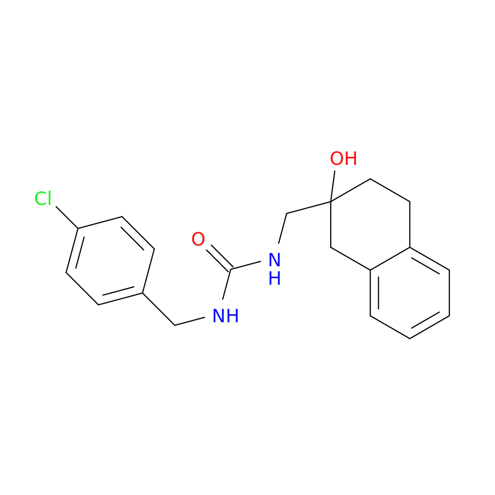 1-[(4-chlorophenyl)methyl]-3-[(2-hydroxy-1,2,3,4-tetrahydronaphthalen-2-yl)methyl]urea