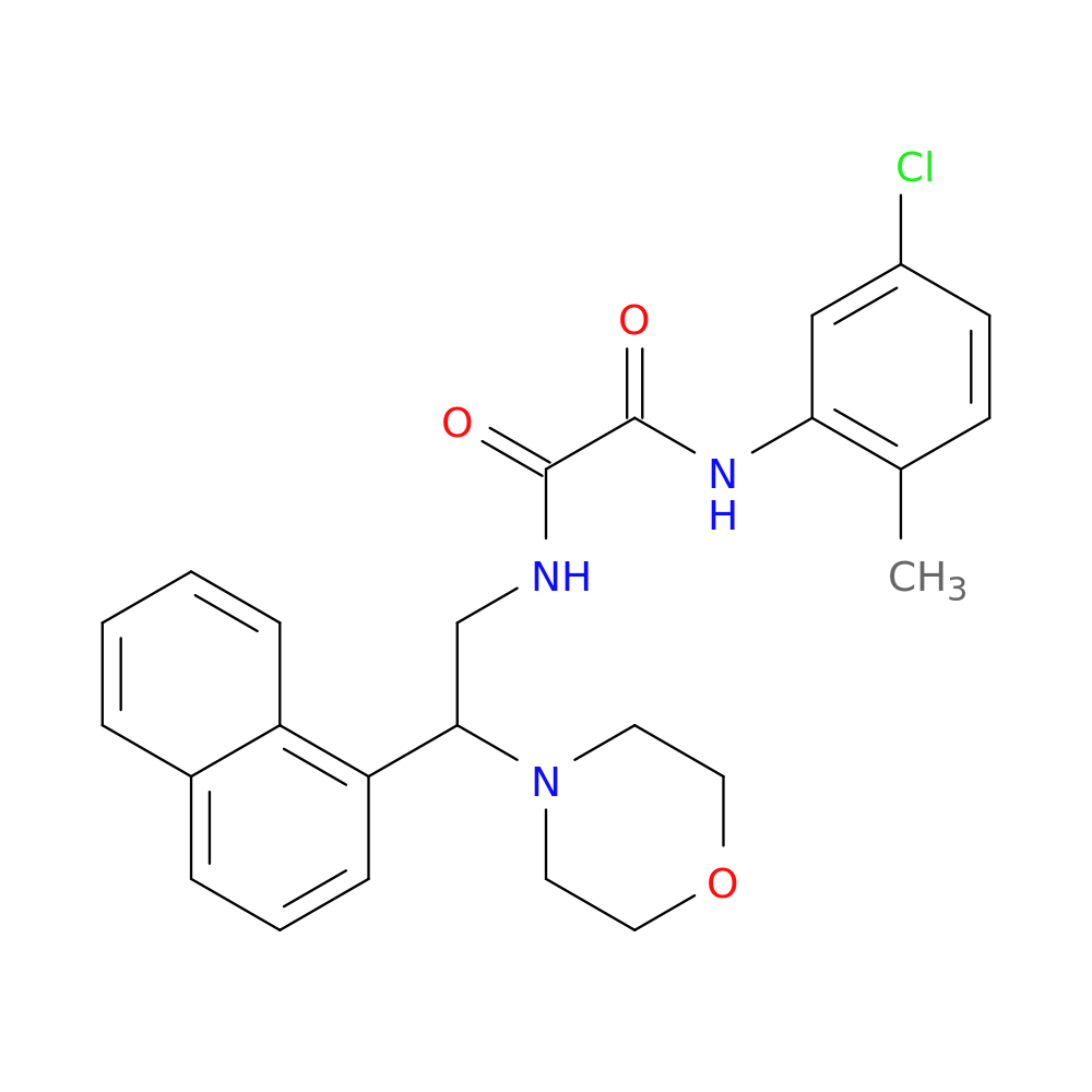 N-(5-chloro-2-methylphenyl)-N'-[2-(morpholin-4-yl)-2-(naphthalen-1-yl)ethyl]ethanediamide