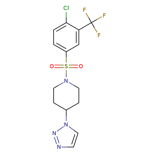1-[4-chloro-3-(trifluoromethyl)benzenesulfonyl]-4-(1H-1,2,3-triazol-1-yl)piperidine