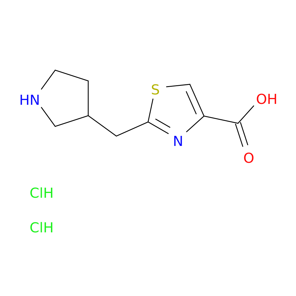 2-[(pyrrolidin-3-yl)methyl]-1,3-thiazole-4-carboxylic acid dihydrochloride