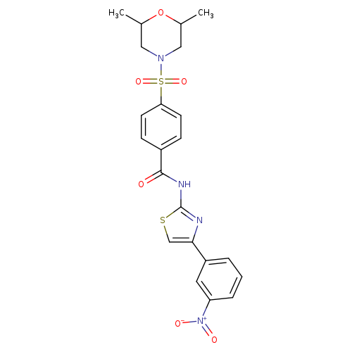 4-[(2,6-dimethylmorpholin-4-yl)sulfonyl]-N-[4-(3-nitrophenyl)-1,3-thiazol-2-yl]benzamide